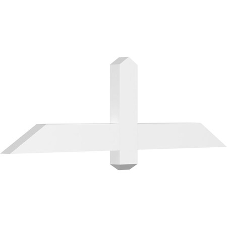 Ekena Millwork Eugene Architectural Grade PVC Gable Bracket, 48"W x 14"H x 2"D x 4"F, 7/12 Pitch GBP048X14X0204EUG00